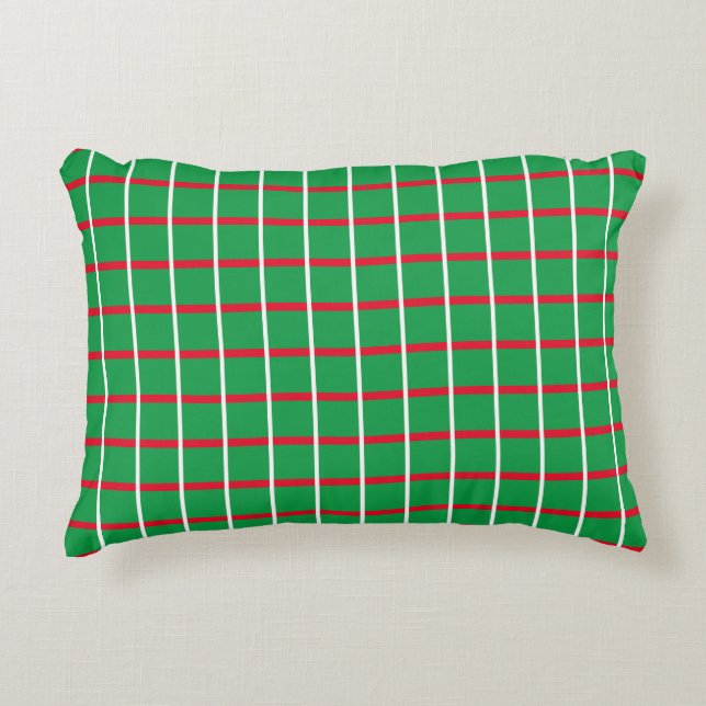 Carrés verts avec Coussin d'accentuation de lignes (Devant)