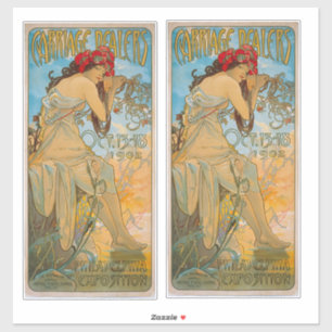 Carriage Dealers by Alphonse Mucha (1902) Aufkleber