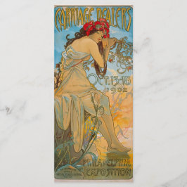 Carriage Dealers by Alphonse Mucha (1902) Lesezeic Menükarte
