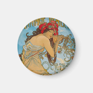 Carriage Dealers by Alphonse Mucha (1902) Magnet