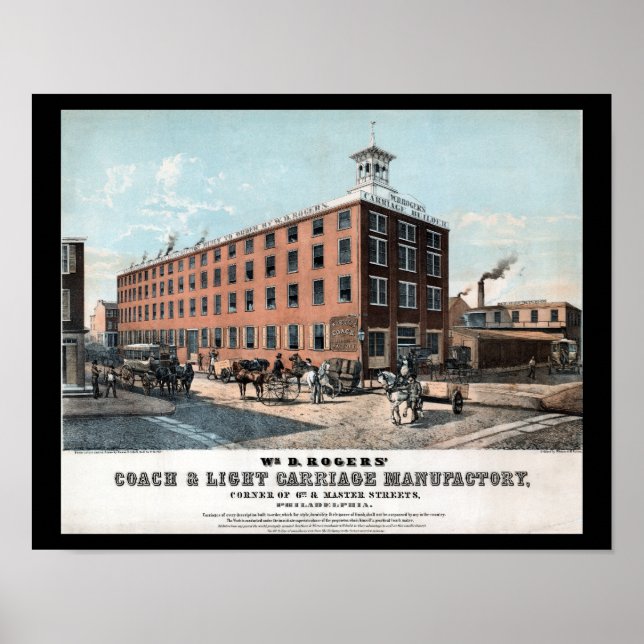 Carriage Factory Philadelphia PA Print Poster (Vorne)