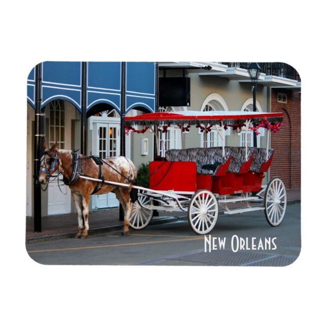 Carriage Ride New Orleans Magnet (Horizontal)