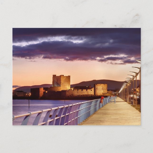 Carrickfergus At Night Postkarte (Vorderseite)