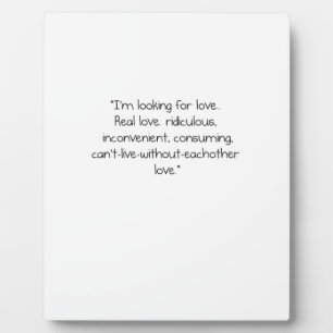 Carrie Bradshaw: "Ich suche Liebe" Fotoplatte