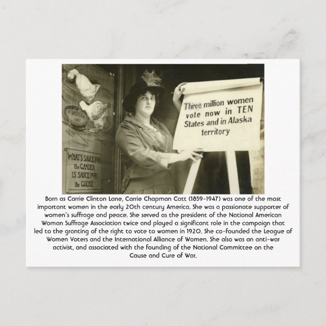 Carrie Catt - Feminist Postkarte (Vorderseite)