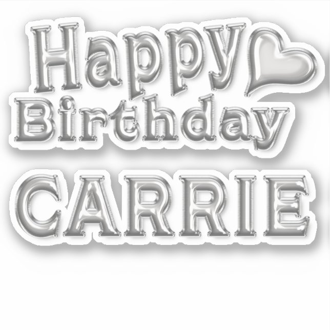Carrie Happy Birthday Autocollants (Devant)