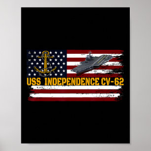 Carrier Uss Independence Cv-62 Veterans Day Vetera Poster