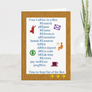 Carrière de retraite dans une carte de voeux de