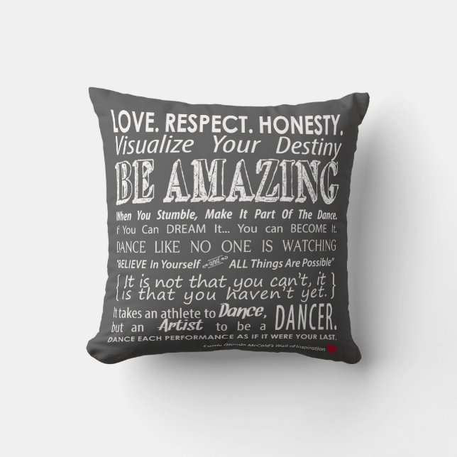 Carries Wand des inspirierend Tanzes zitiert Kissen (Vorderseite)