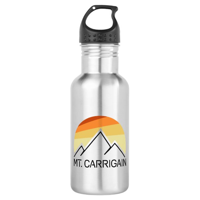 Carrigain New Hampshire Retro Edelstahlflasche (Vorderseite)