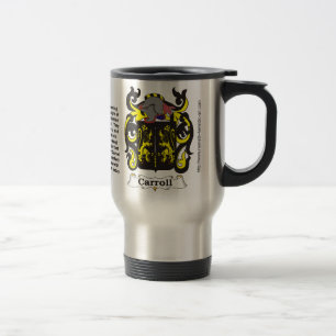 Carroll-Familien-Wappen Reise-Tasse Reisebecher