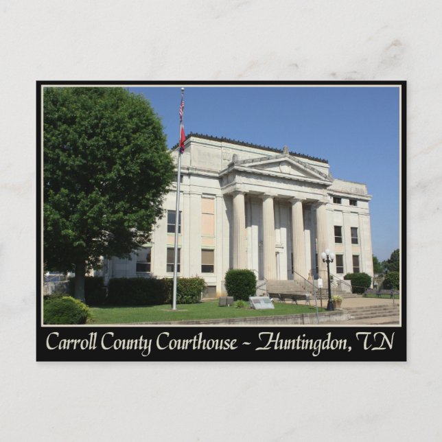 Carroll Landkreis Courthouse - Huntingdon, TN Postkarte (Vorderseite)