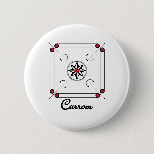 Carrom Board Indischer Pakistaner Retro-Spieldesig Button