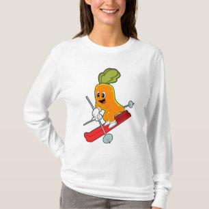 Carrot als Skifahrer mit Ski T-Shirt