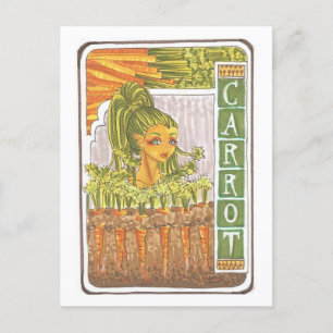Carrot Art nouveau Fairy Portrait Kunst, Dichtung Postkarte