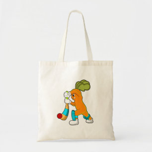 Carrot auf Cricket mit Kricketfledermaus Tragetasche
