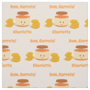 Carrot Baby Food Character Tissu