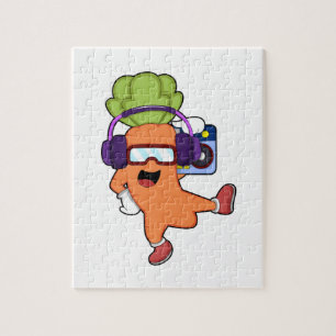 Carrot bei Musik mit Headphone