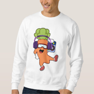 Carrot bei Musik mit Headphone Sweatshirt