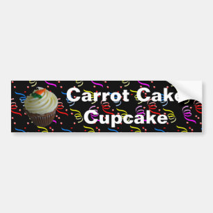 Carrot Cake Cupcake mit Confetti Autoaufkleber