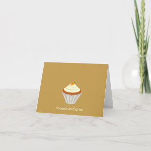 Carrot Cake Cupcake Personalisiert Notecard