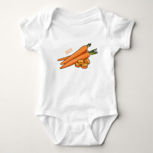 Carrot-Cartoon-Abbildung Baby Strampler