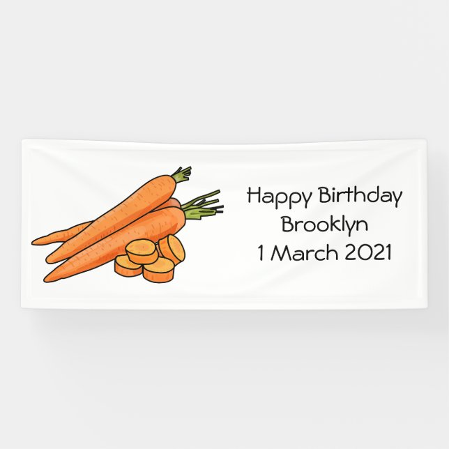 Carrot-Cartoon-Abbildung Banner (Horizontal)