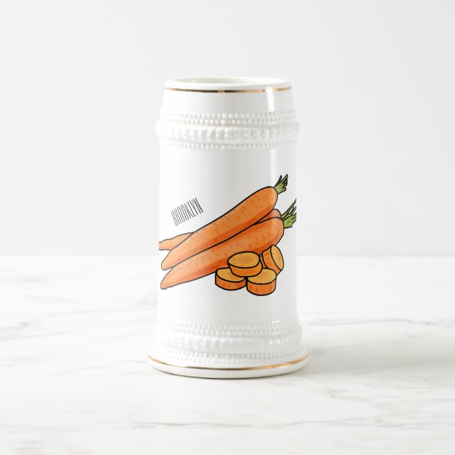 Carrot-Cartoon-Abbildung Bierglas (Mittel)