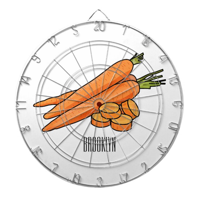 Carrot-Cartoon-Abbildung Dartscheibe (vorne)