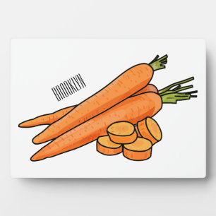 Carrot-Cartoon-Abbildung Fotoplatte