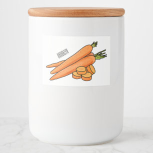Carrot-Cartoon-Abbildung Lebensmitteletikett