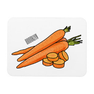 Carrot-Cartoon-Abbildung Magnet
