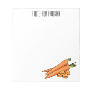 Carrot-Cartoon-Abbildung Notizblock