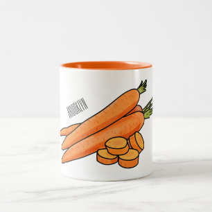 Carrot-Cartoon-Abbildung Zweifarbige Tasse
