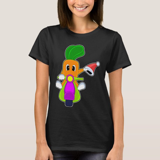 Carrot Christmas Motorrad T-Shirt (Vorderseite)