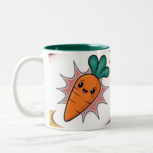 Carrot Comic Classic Tasse 2 Tone Green Interieur (Links)