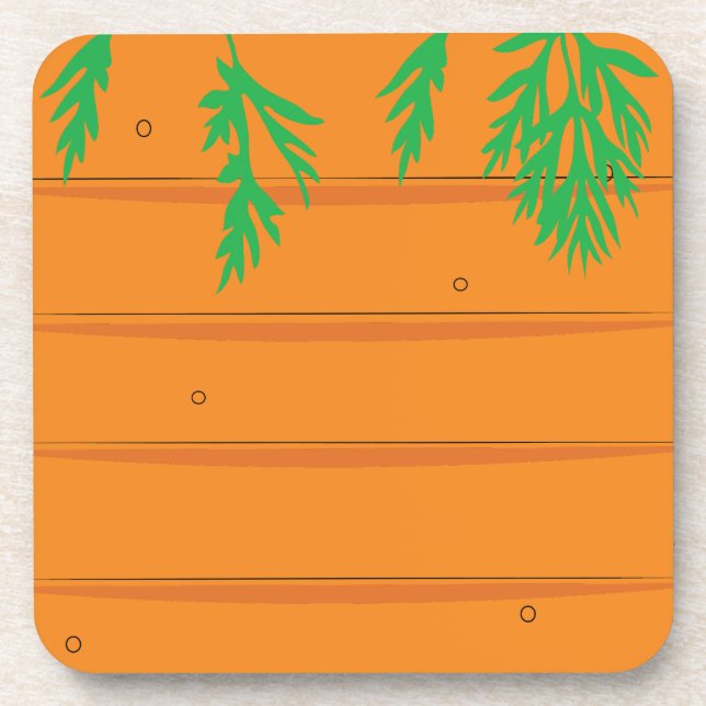 Carrot Gemüse Funny Food Getränkeuntersetzer (Vorderseite)