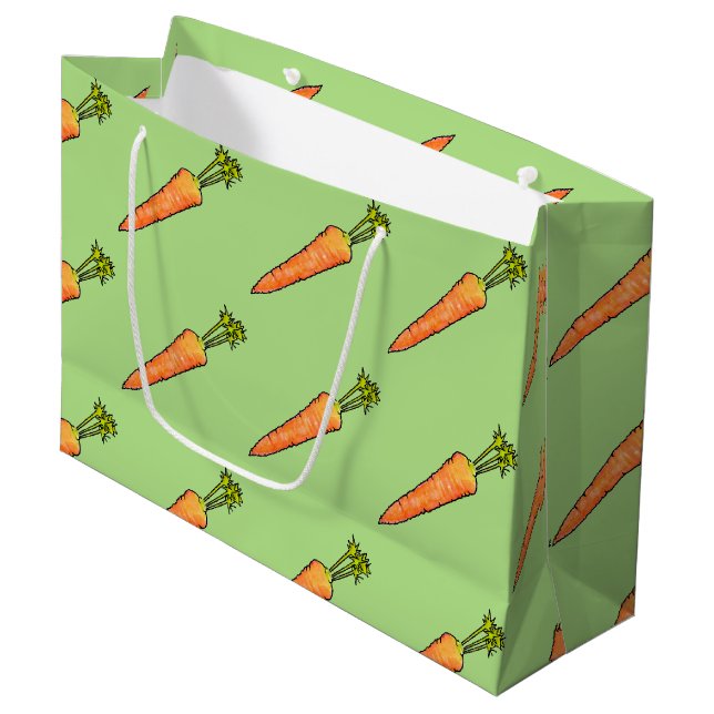 Carrot Große Geschenktüte (Vorderseite Schrägansicht)