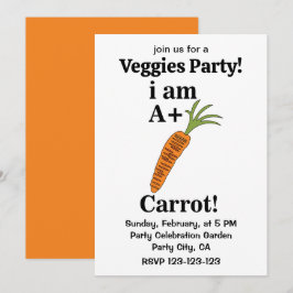Carrot I am A+ Funny Carrot Einladung