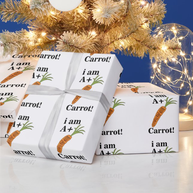 Carrot I am A+ Funny Carrot Geschenkpapier (Feiertage)