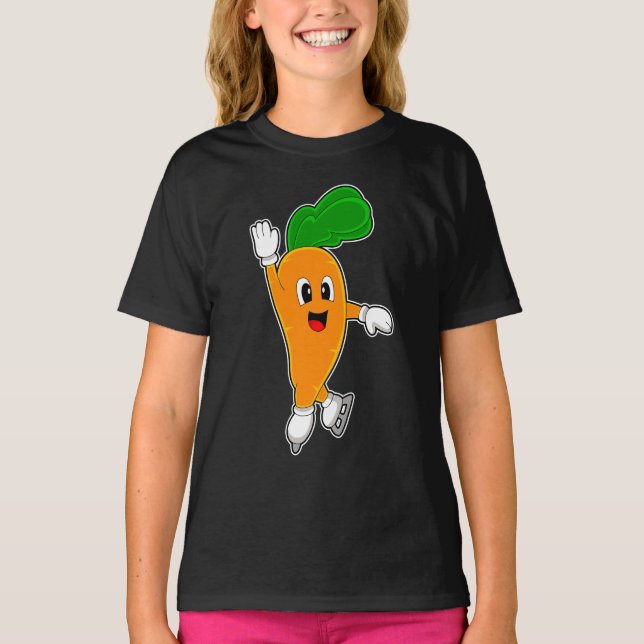 Carrot Ice Skaten Ice Skate Wintersport T-Shirt (Vorderseite)