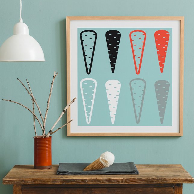 Carrot Icons Orange Schwarz-weiß Poster (Von Creator hochgeladen)