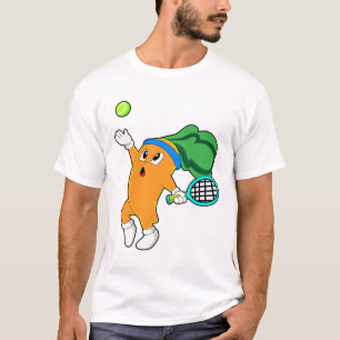 Carrot im Tennis mit Tennisschläger T-Shirt
