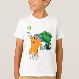 Carrot im Tennis mit Tennisschläger T-Shirt