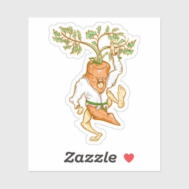 CARROT KARATE KICK AUFKLEBER (Blatt)