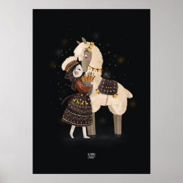 CARROT LAMA von Alexandra Dikaia Poster