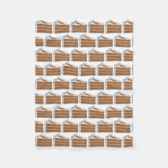 Carrot Layer Cake Slice Dessert Feinschmecker Back Fleecedecke (Vorderseite)