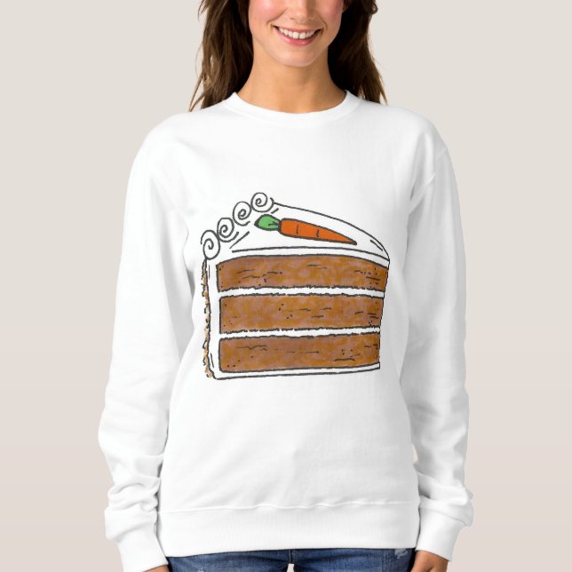 Carrot Layer Cake Slice Feinschmecker Sweatshirt (Vorderseite)
