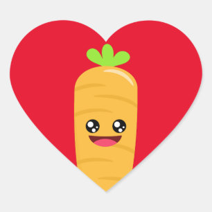 Carrot-Liebe Herz-Aufkleber