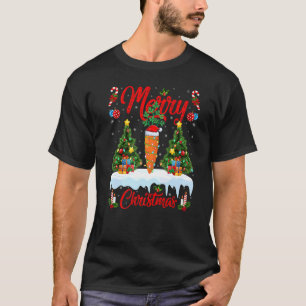 Carrot Lights Xmas Tree Santa Carrot Weihnachten T-Shirt